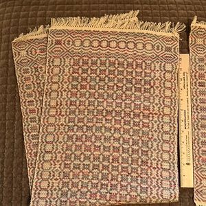 Handwoven vintage dresser/table runner and mat